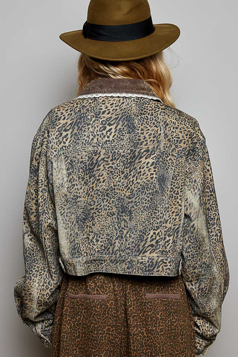 Button Up Jacket All Over Print