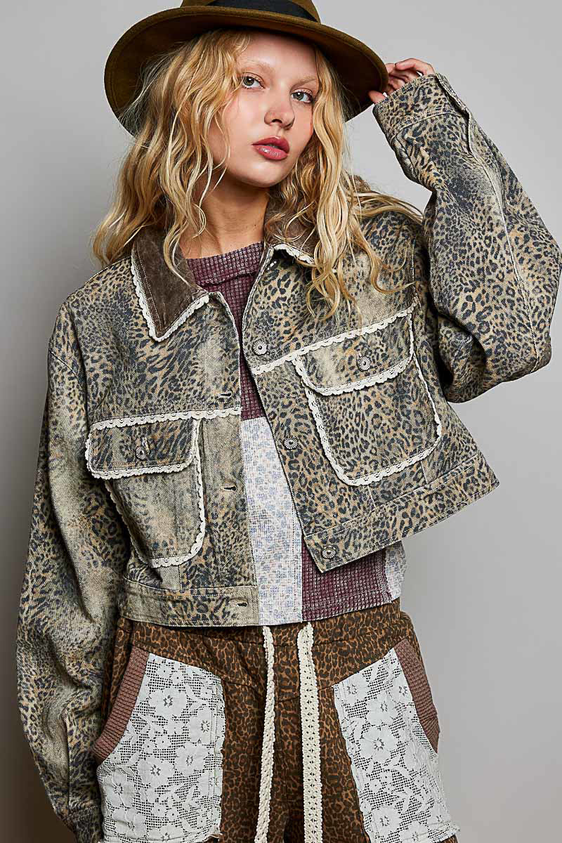 Button Up Jacket All Over Print