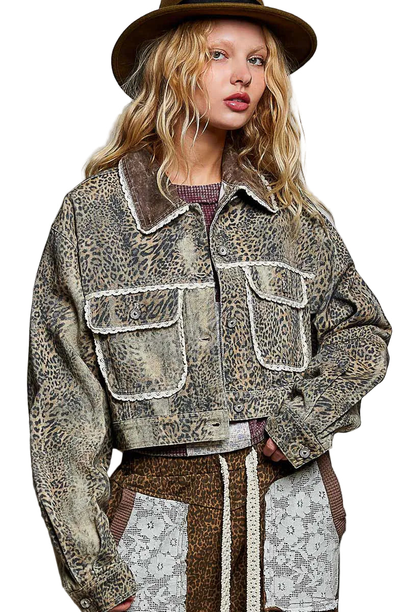 Button Up Jacket All Over Print