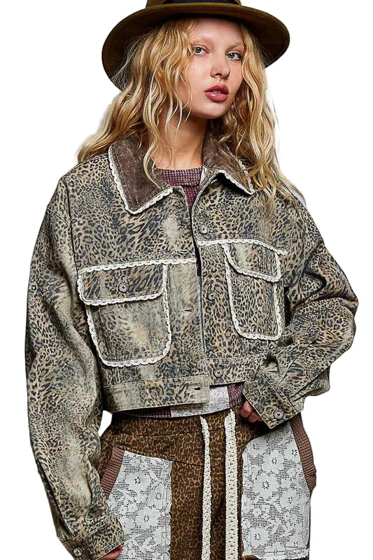 Button Up Jacket All Over Print