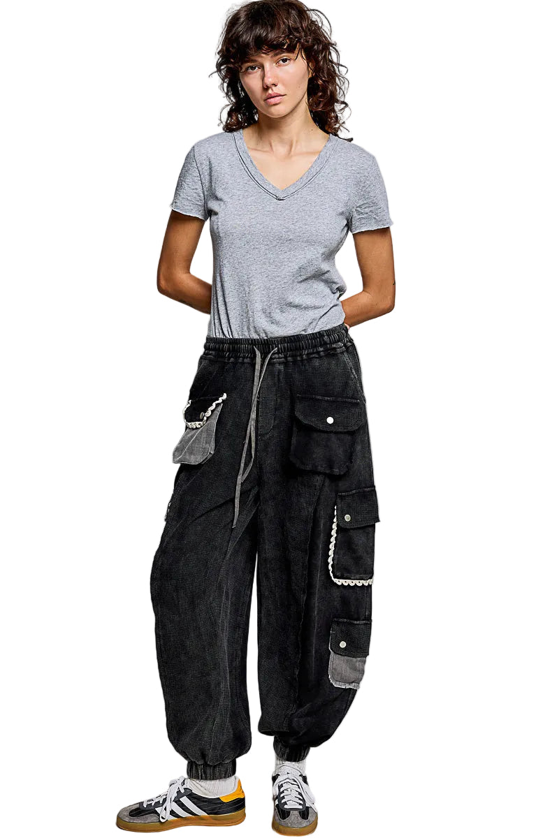 Patchwork Jogger Pants