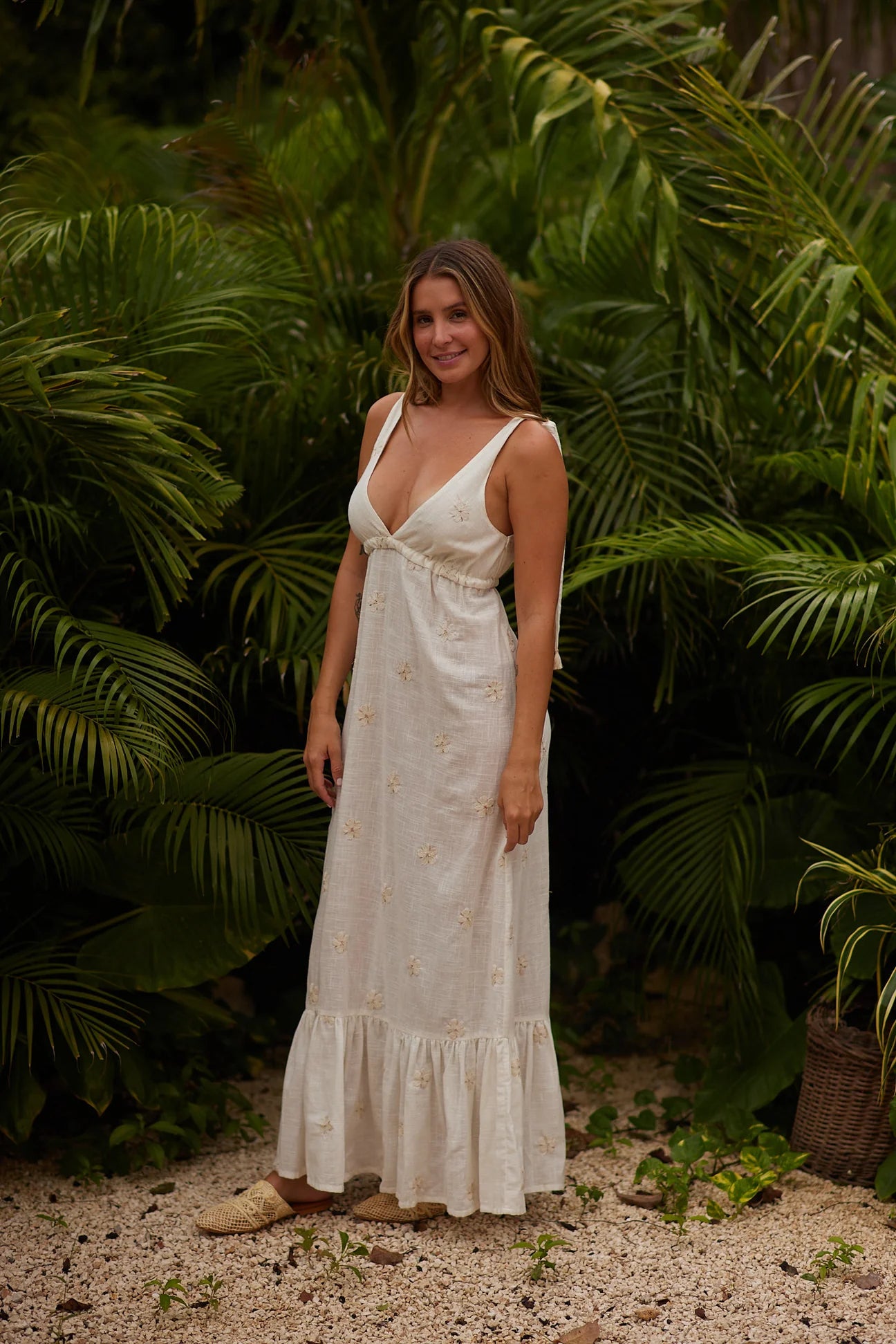 White Garden Maxi Dress