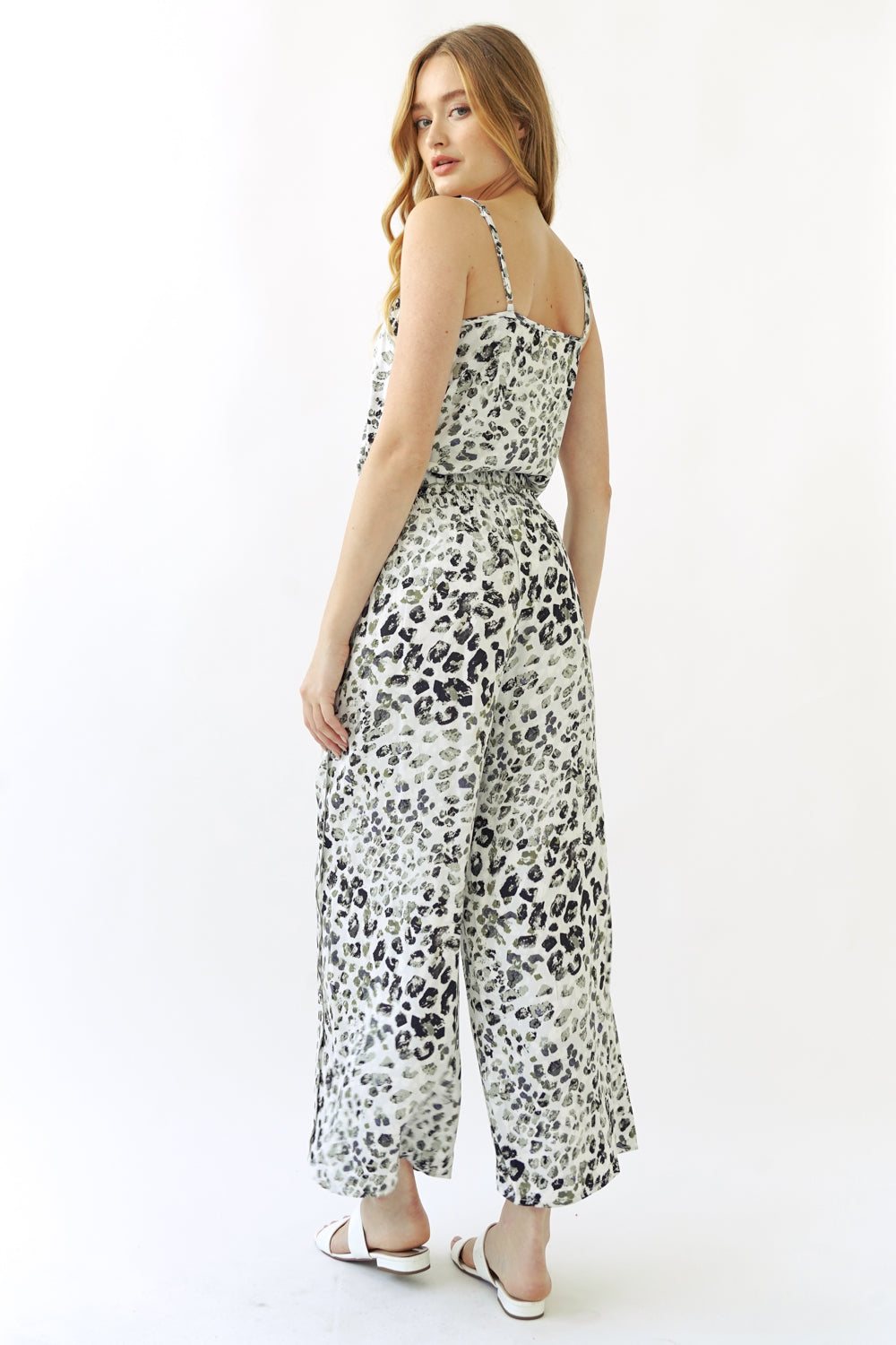 Leopard Print Wide Leg Pants