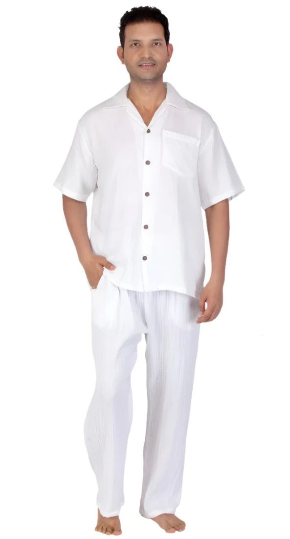 Men's Button Down Gauze Shirt