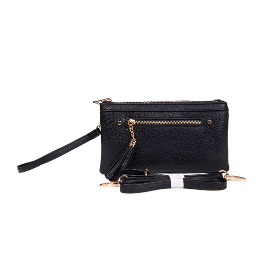 Folded Clutch with 2 Zippers