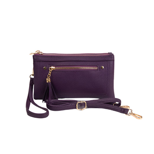 Folded Clutch with 2 Zippers