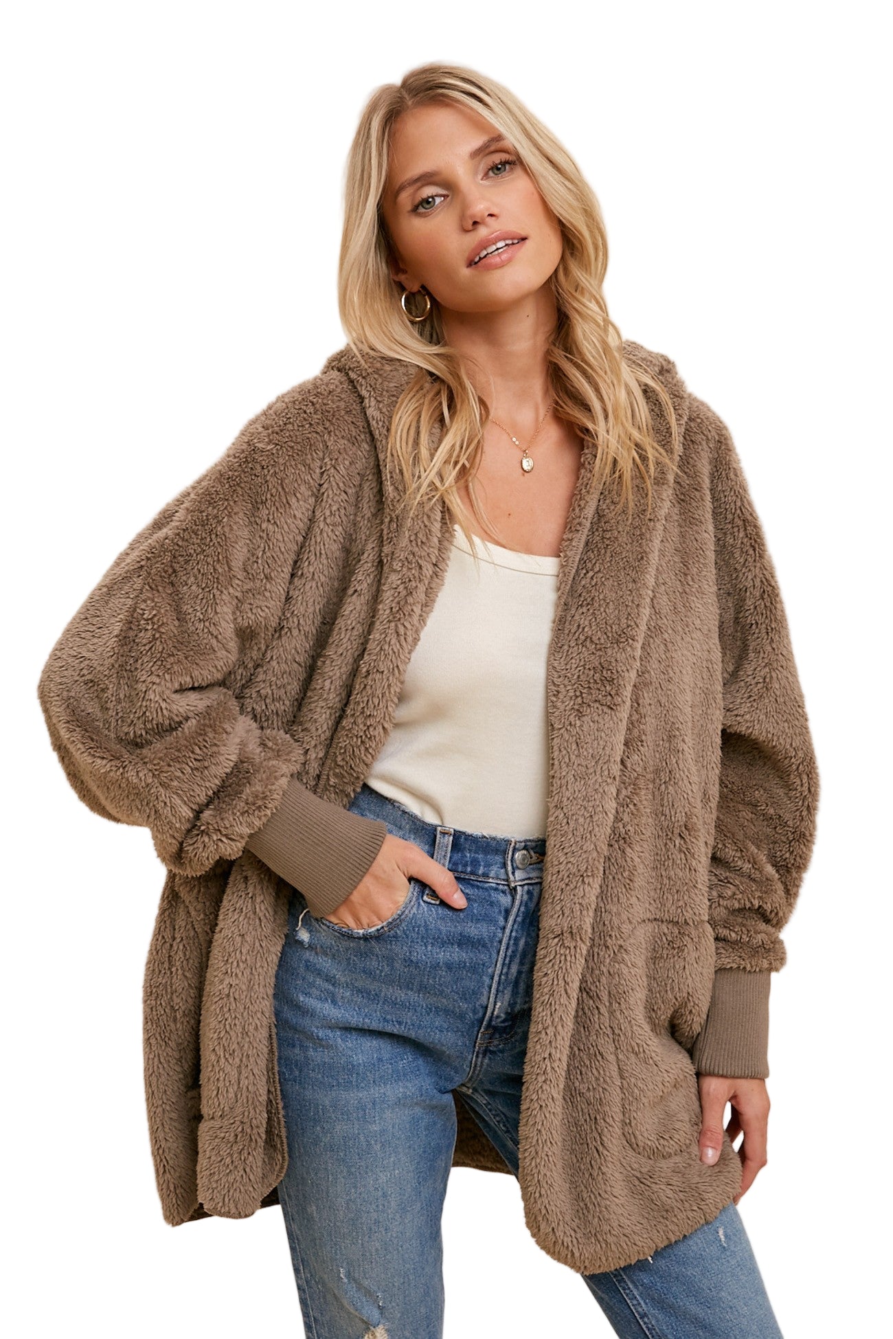 Faux Fur Hooded Jacket