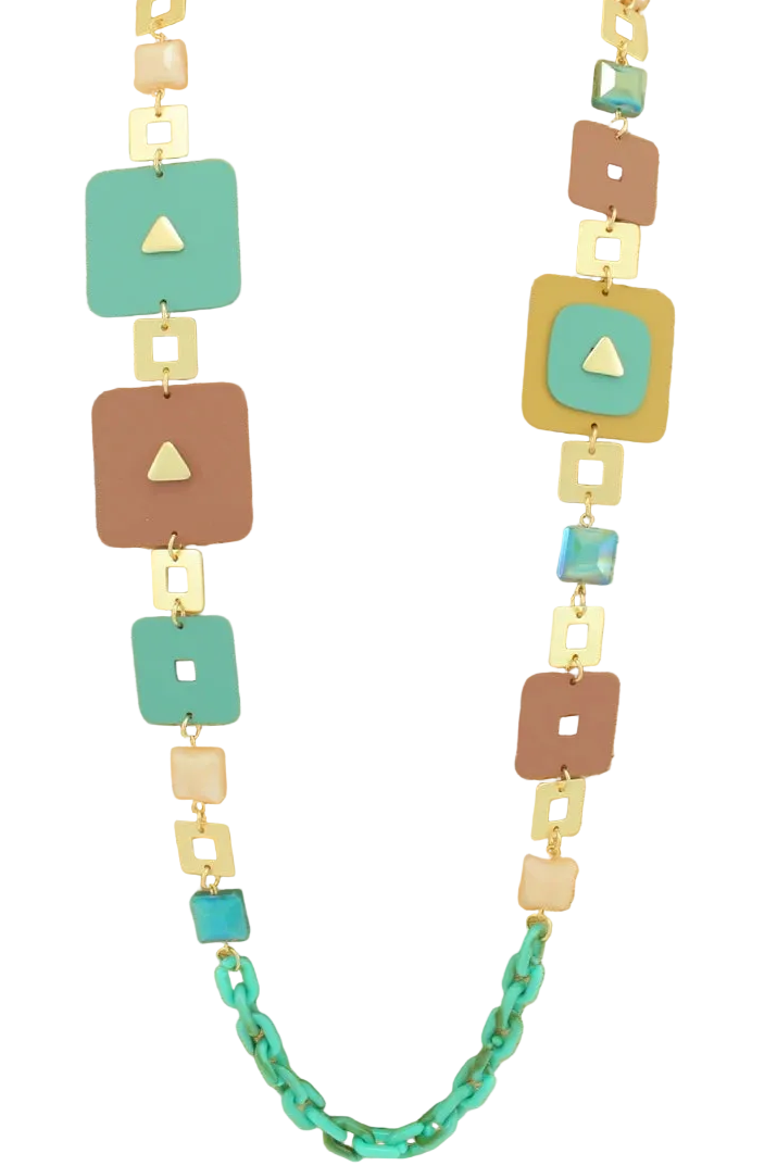 Long Mix Media Necklace