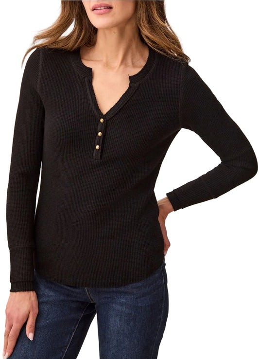 L/S Brushed Waffle Knit Henley