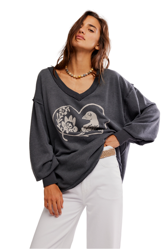 WTF Venice V Neck Graphic