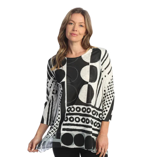 Tunic with Chiffon Contrast - Bebop