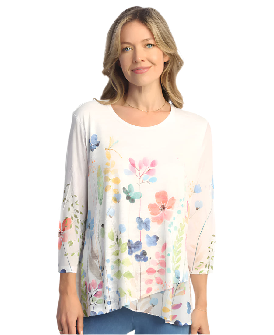 C- Gardena 3/4" Sleeve Tunic Top