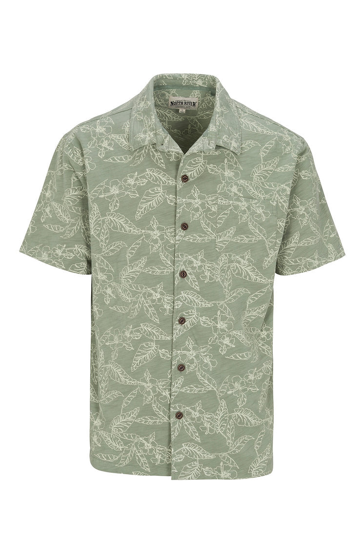 S/S Button Up Shirt with Front Pocket