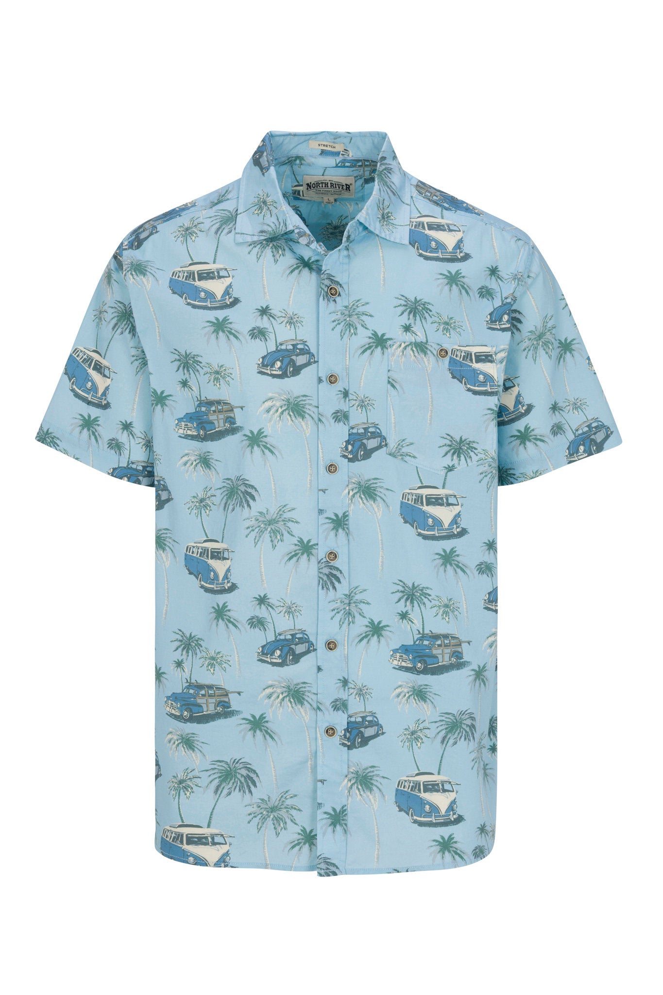 Stretch Poplin Outdoor Printed Shirt