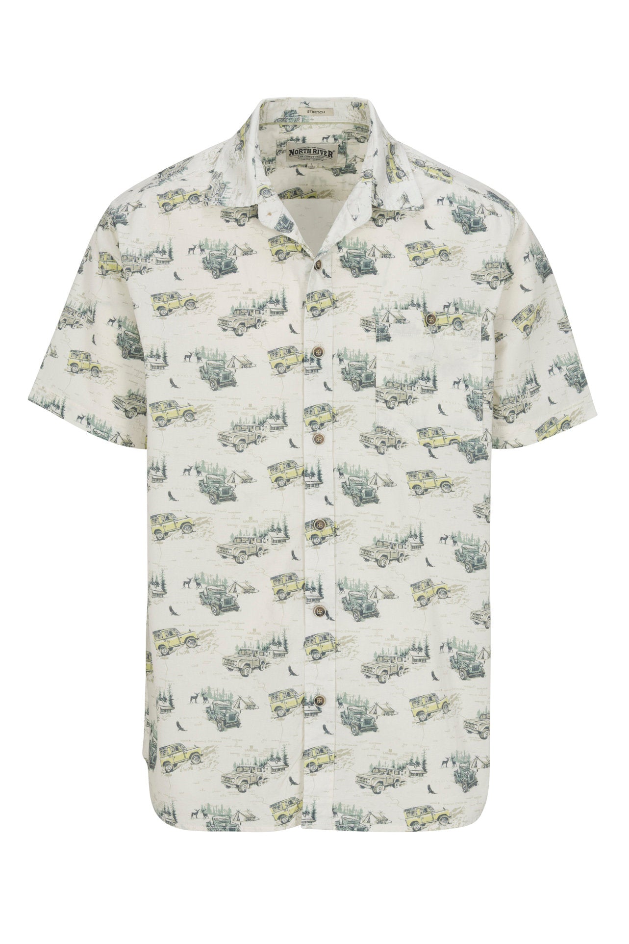 Stretch Poplin Outdoor Printed Shirt
