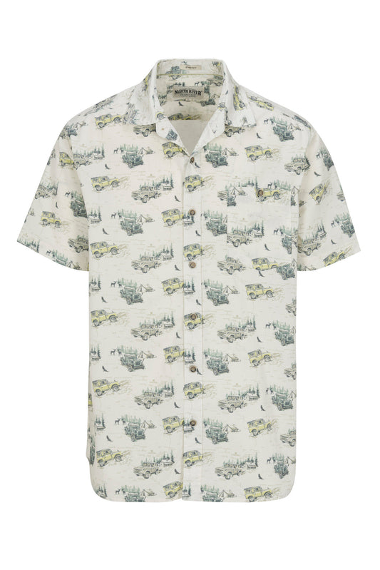 Stretch Poplin Outdoor Printed Shirt