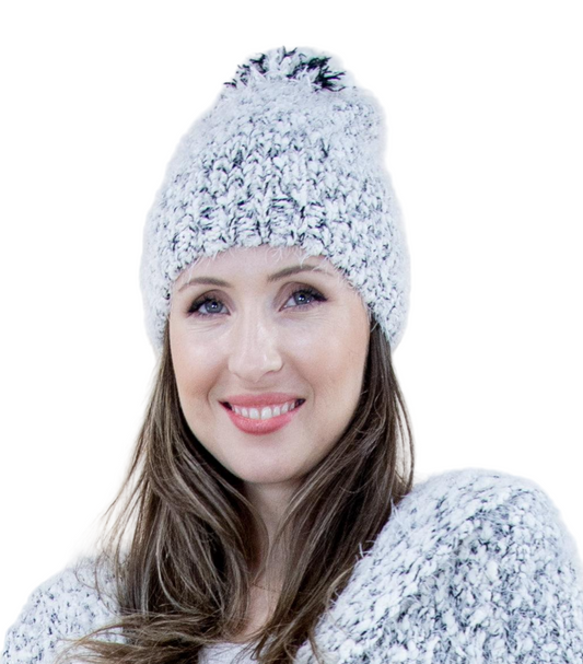 Two Tone Popcorn Beanie