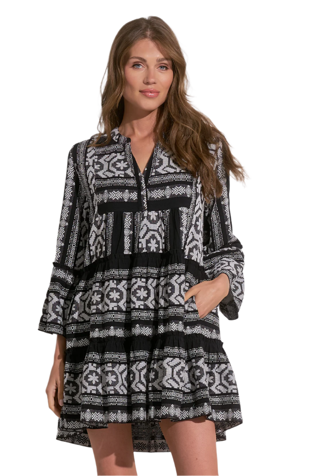 Long Sleeve A-Line Short Dress