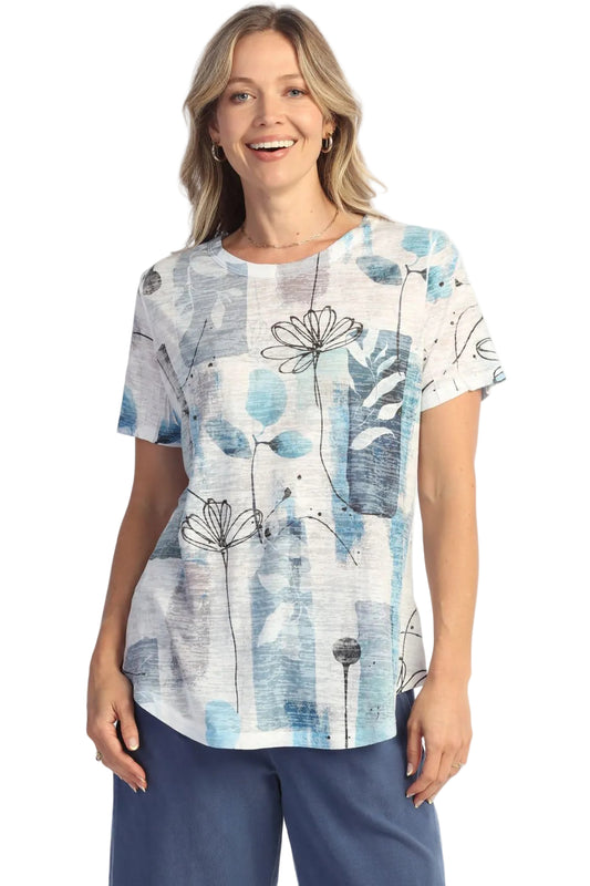 Burnout S/S Round Hem Top - Dee Dee