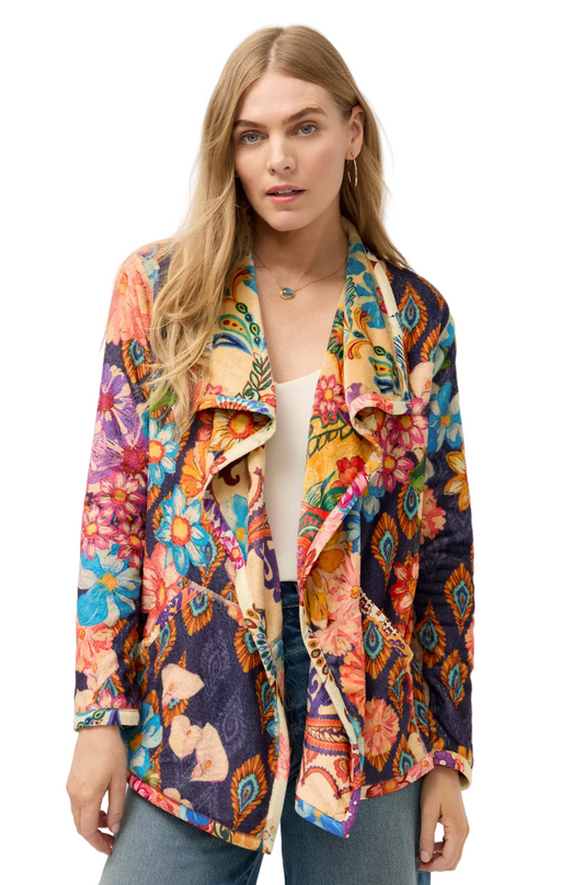 Joan Wrap Binded Sherpa Jacket (Reversible)