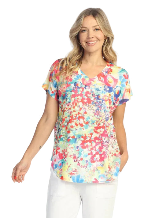V-Neck Dolman Sleeve Top - Meadows