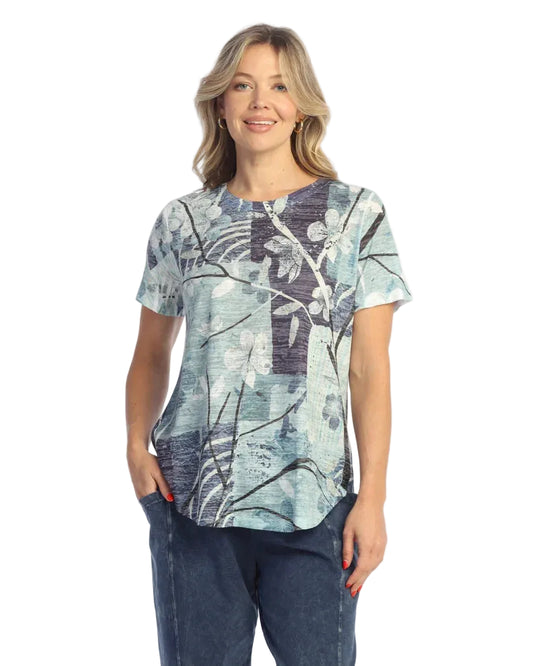 Burnout S/S Round Hem Top - Hana