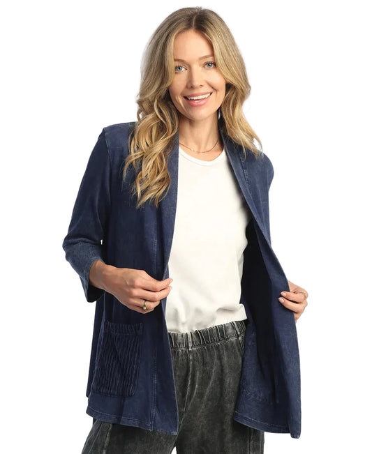 Mineral Washed French Terry Kimono Jacket