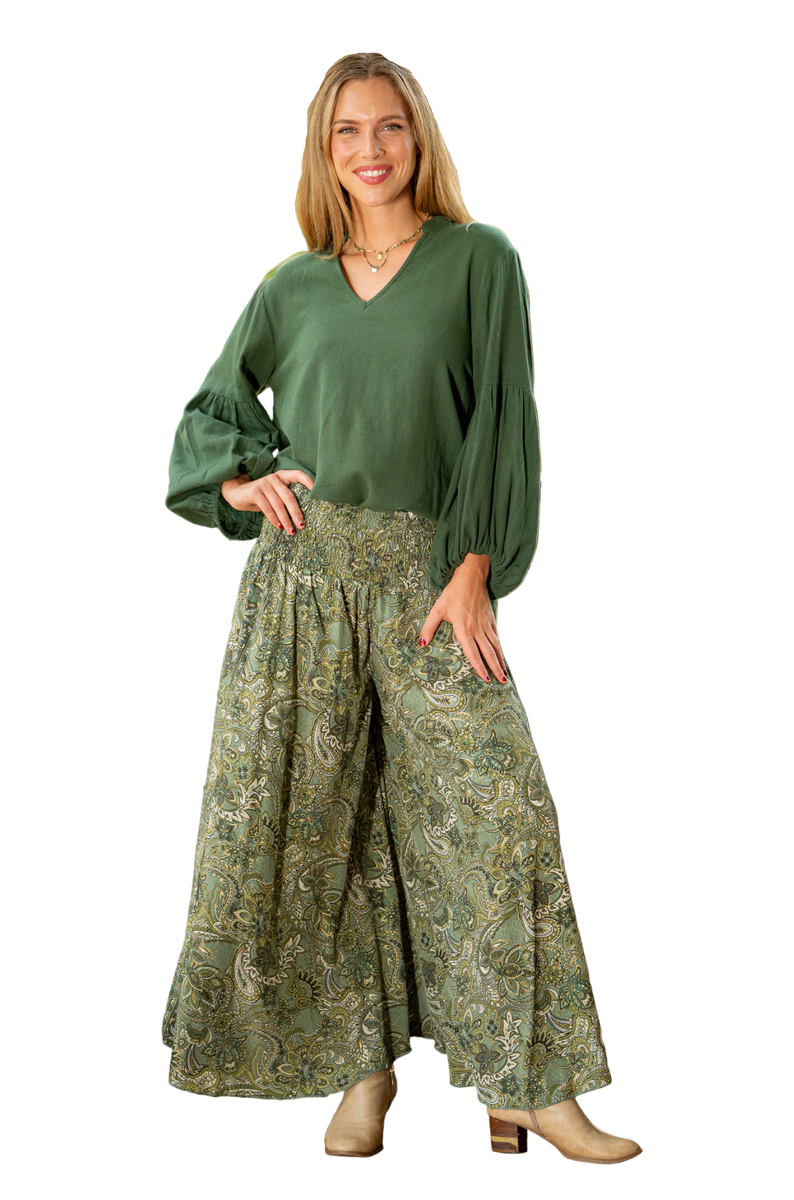 Wide Leg Pant - Sherwood