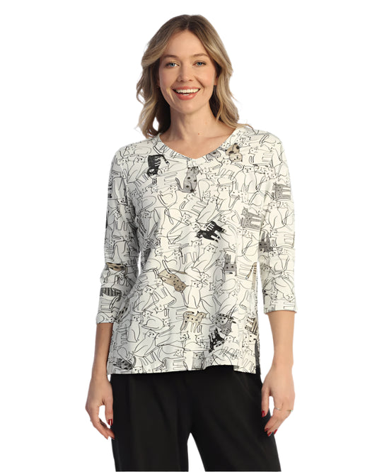 V-Neck Top - Purrfect