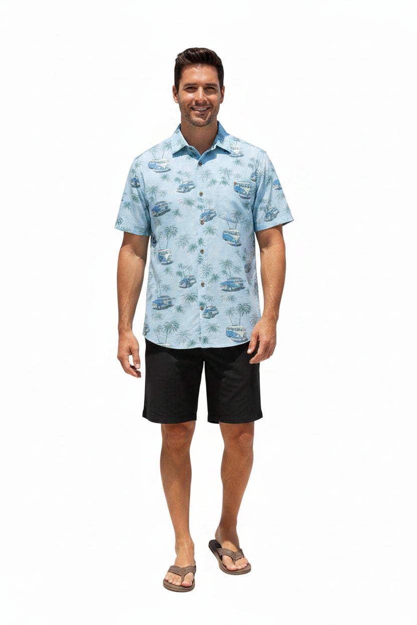 Stretch Poplin Outdoor Printed Shirt