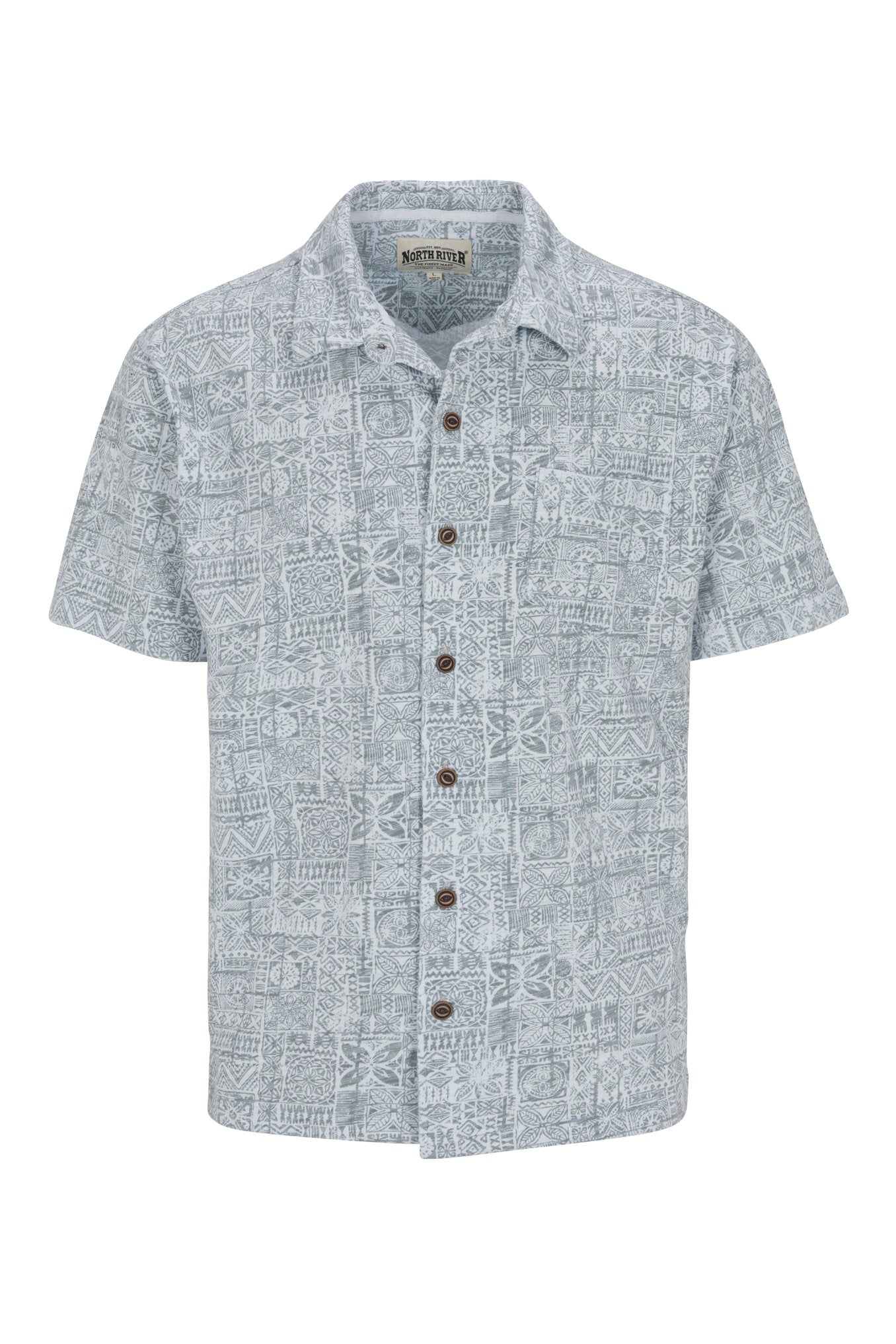 S/S Button Up Shirt with Front Pocket