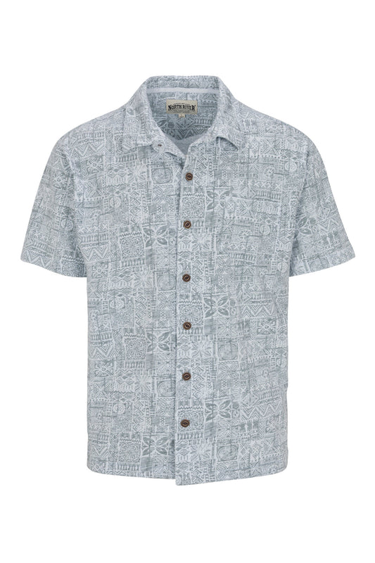 S/S Button Up Shirt with Front Pocket