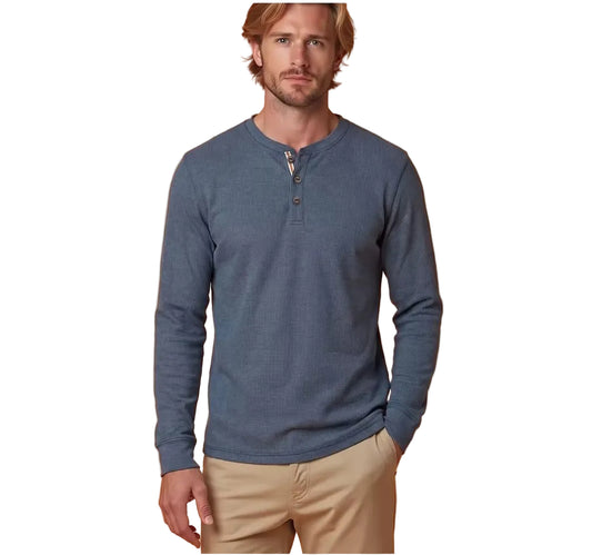 Heathered 3 Button Henley