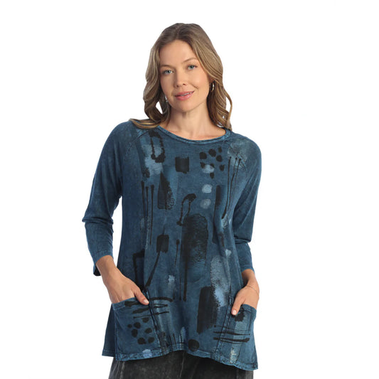 Patch Pockets Tunic Top, Maze