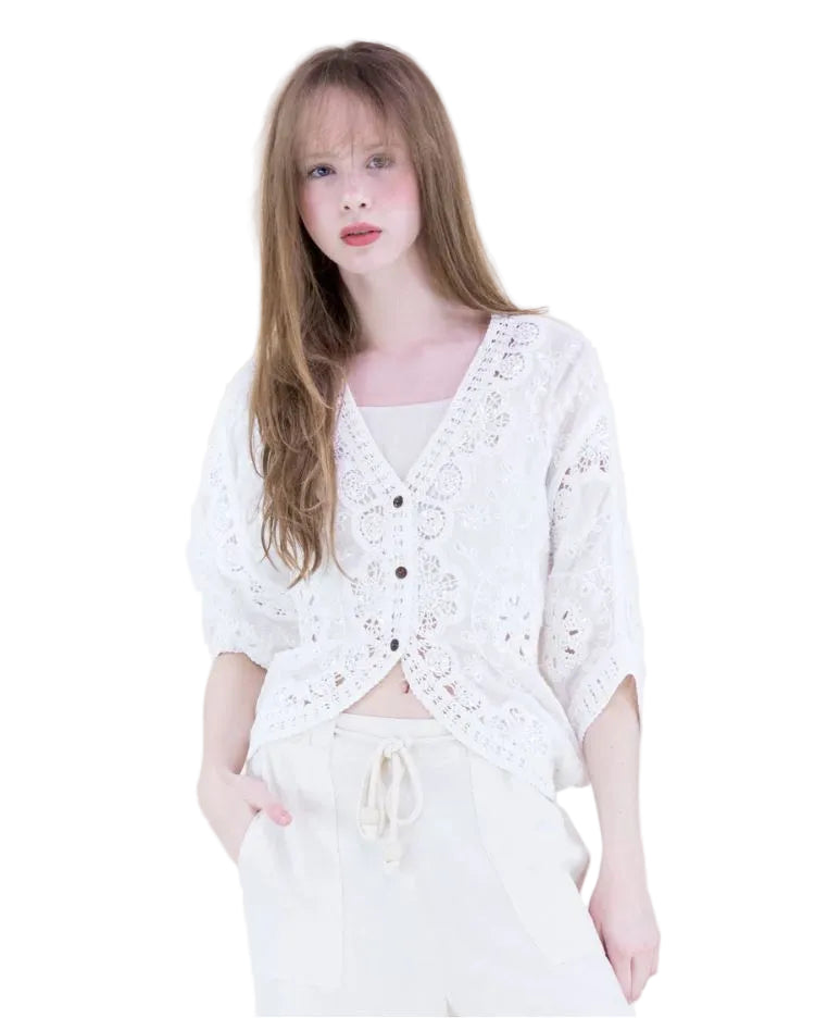 Moon Flower Crochet Cardigan