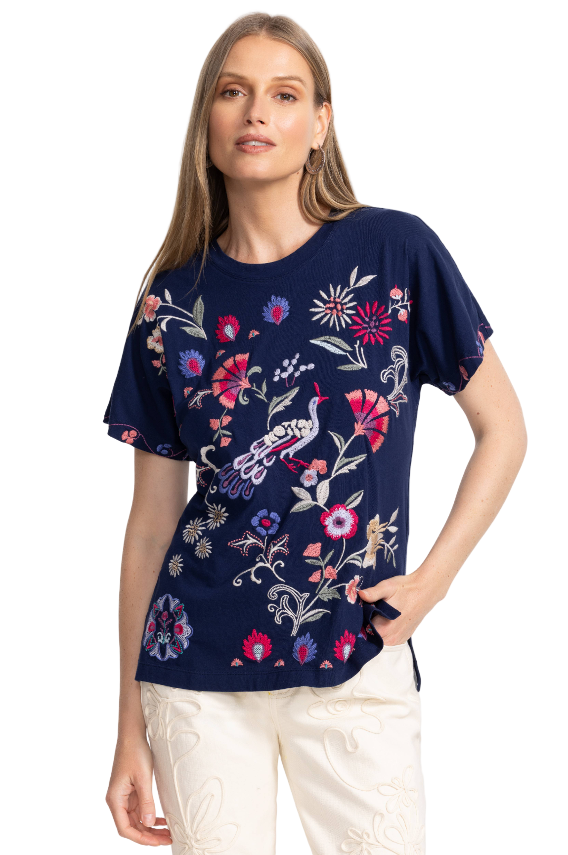 Side Slit Dolman Tee - Gloria