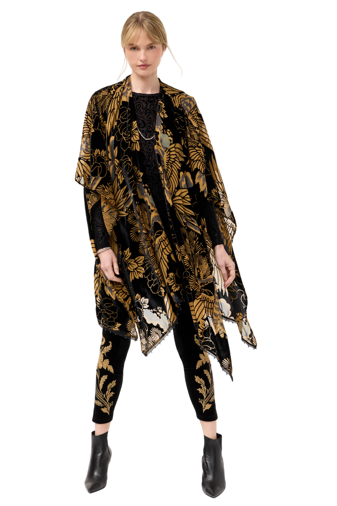Burnout Velvet Shawl