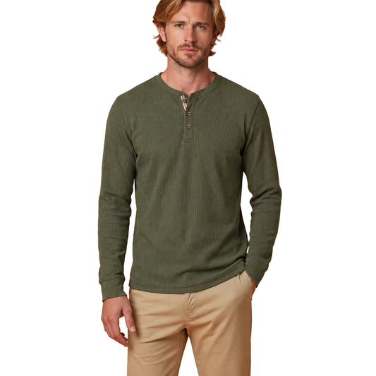 Heathered 3 Button Henley