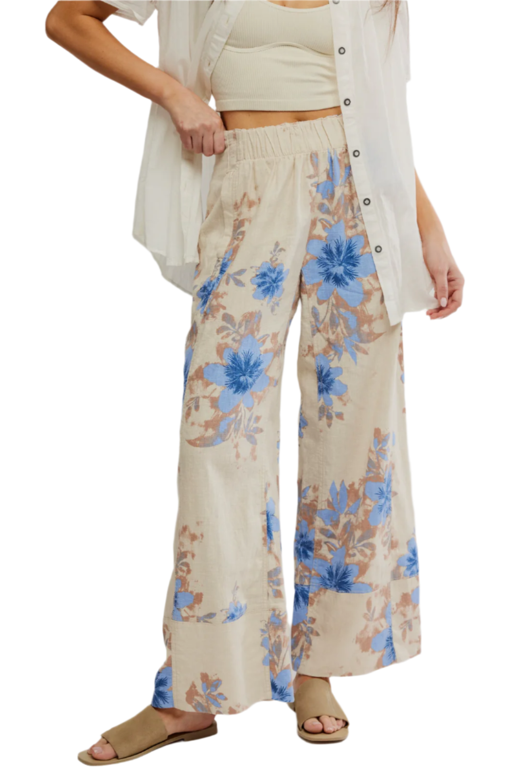 Days End Printed Linen Pants