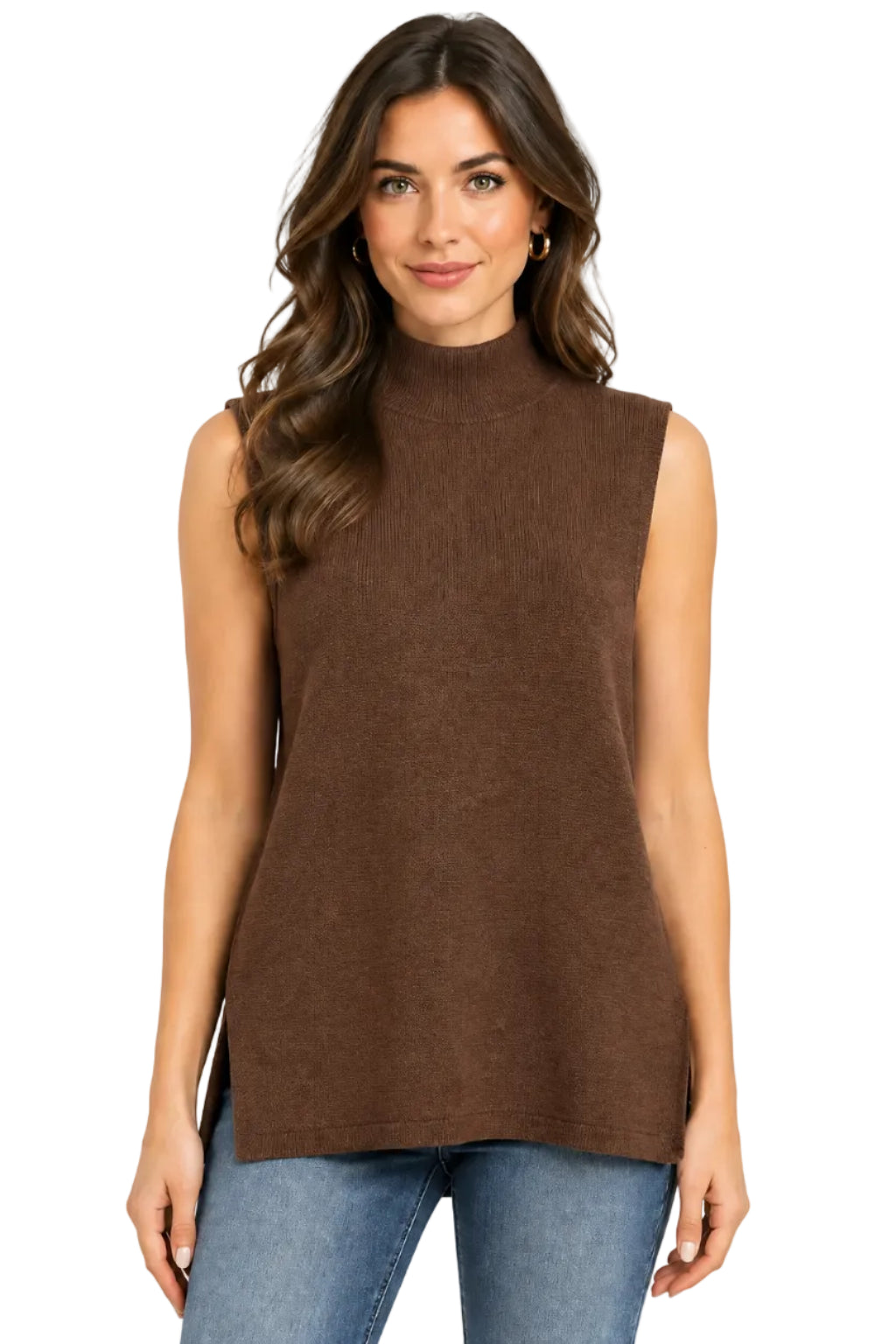 High Neck Sweater Vest