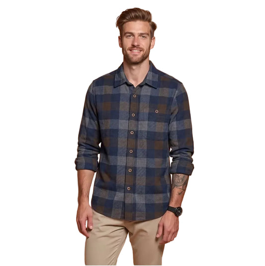 Jacquard Knit Plaid Shirt