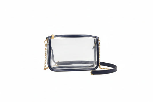 Clear Bag with Chain Strap and Short Strap