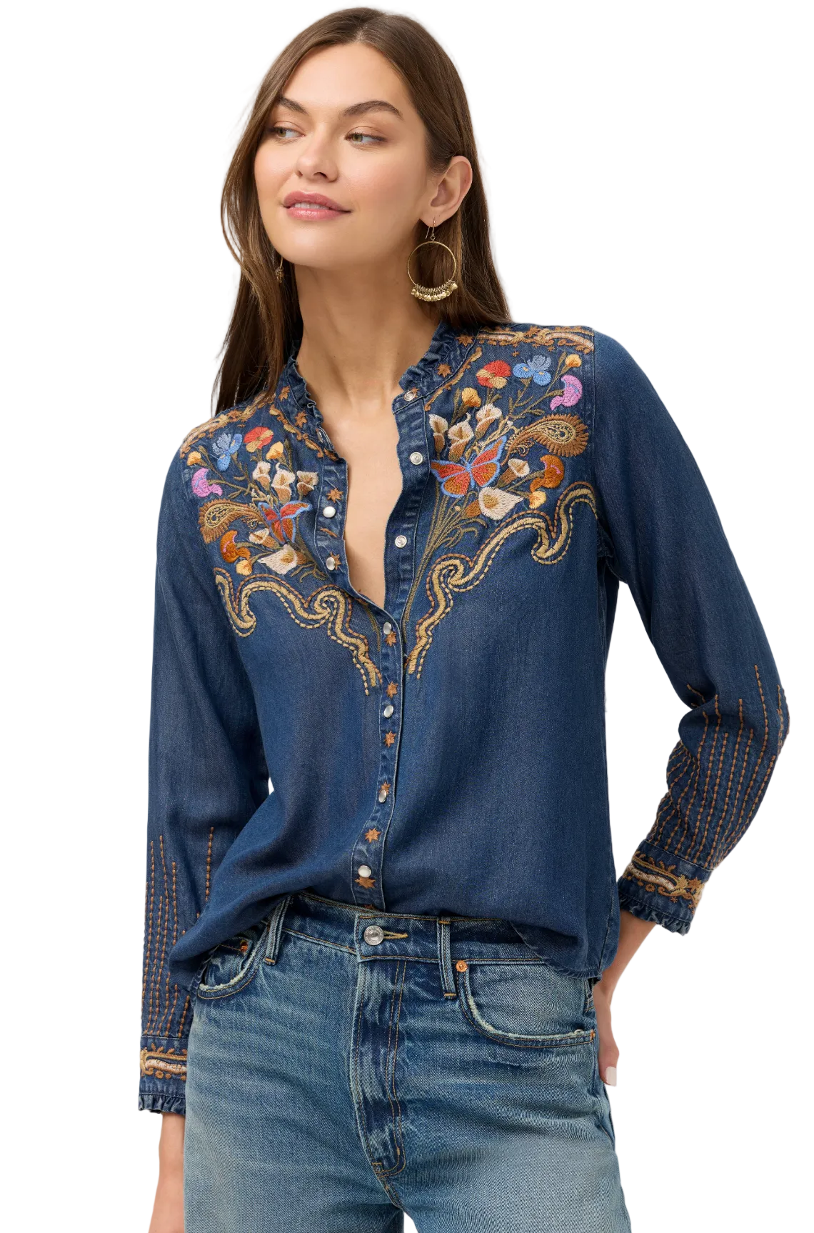 Ruffle Neck Shirt - Durago
