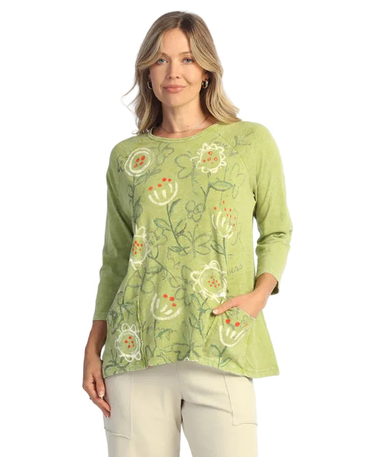 Patch Pockets Tunic Top - Paloma