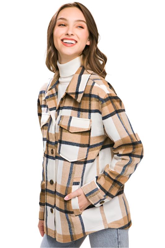 Plaid Button Up Shacket