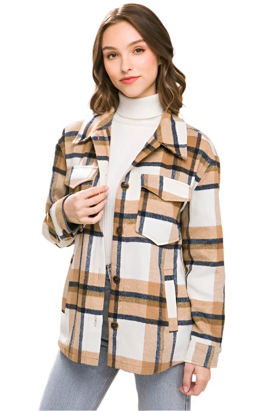 Plaid Button Up Shacket