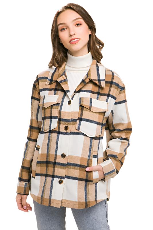 Plaid Button Up Shacket