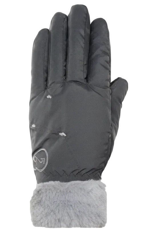 Mini Love Heart Faux Fur Cuffed Gloves