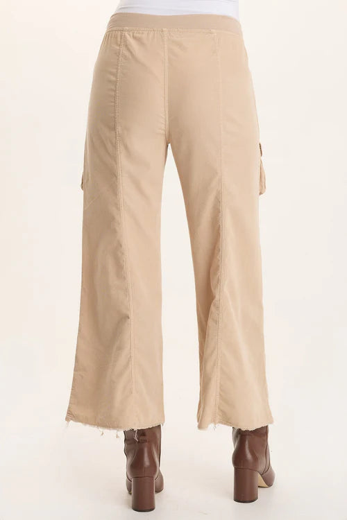 Heta Corduroy Wide-Leg Drawstring Cargo Pant