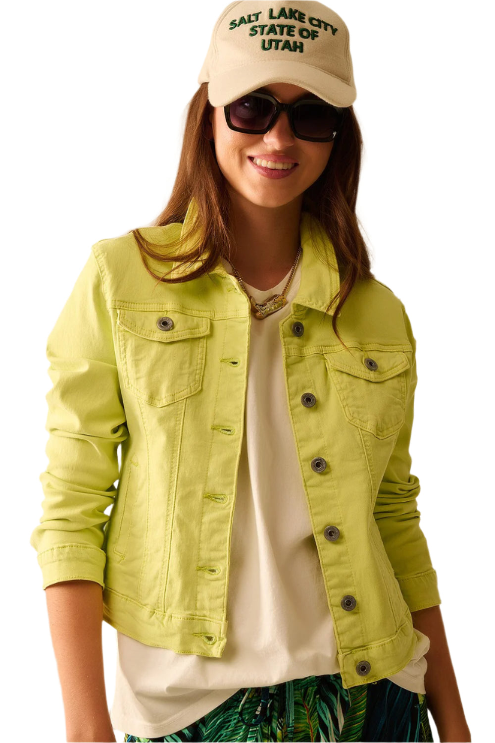 Stretch Denim Jacket With Pockets